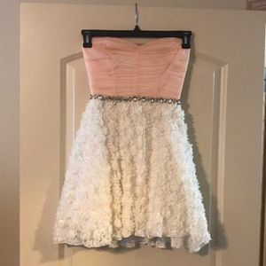 Pink and white short formal dress-worn once